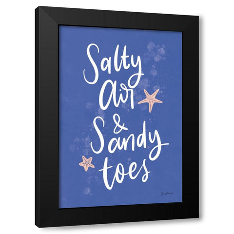 Just Beachy III Black Modern Wood Framed Art Print by Thorns, Becky