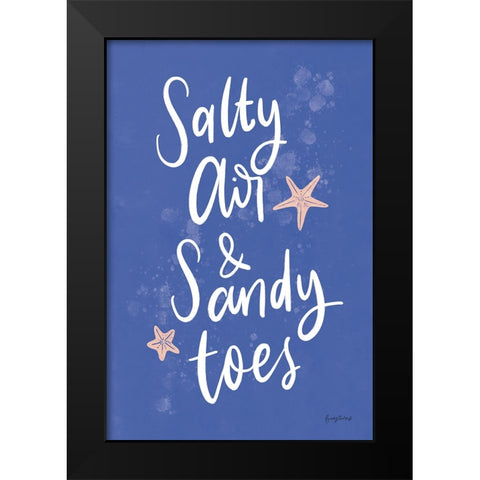Just Beachy III Black Modern Wood Framed Art Print by Thorns, Becky