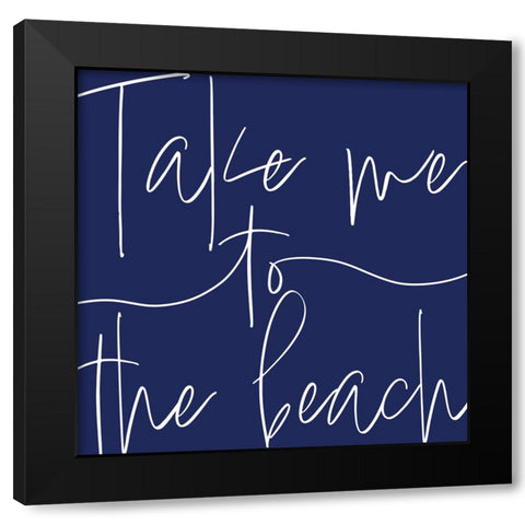 By the Beach III Black Modern Wood Framed Art Print by Adams, Sarah