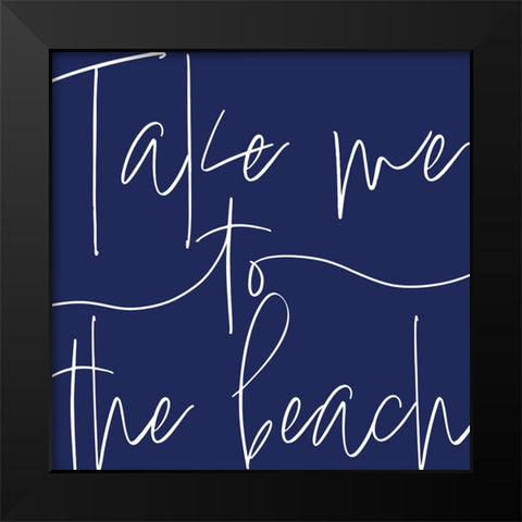 By the Beach III Black Modern Wood Framed Art Print by Adams, Sarah