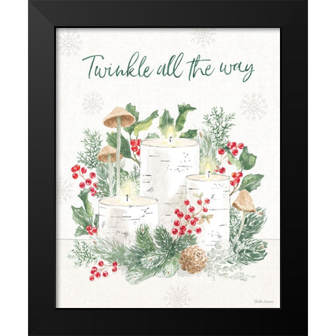 Christmas Charm IV Black Modern Wood Framed Art Print by Grove, Beth