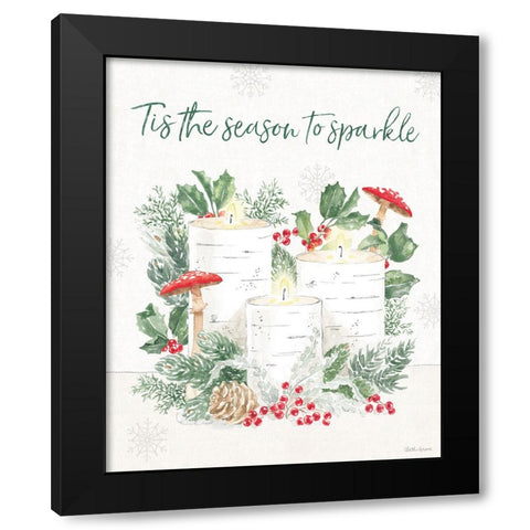 Christmas Charm V Black Modern Wood Framed Art Print with Double Matting by Grove, Beth