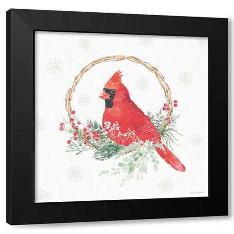 Christmas Charm VII Black Modern Wood Framed Art Print with Double Matting by Grove, Beth