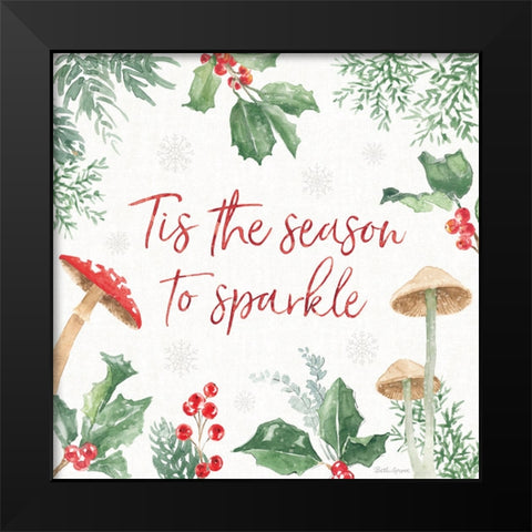 Christmas Charm IX Black Modern Wood Framed Art Print by Grove, Beth