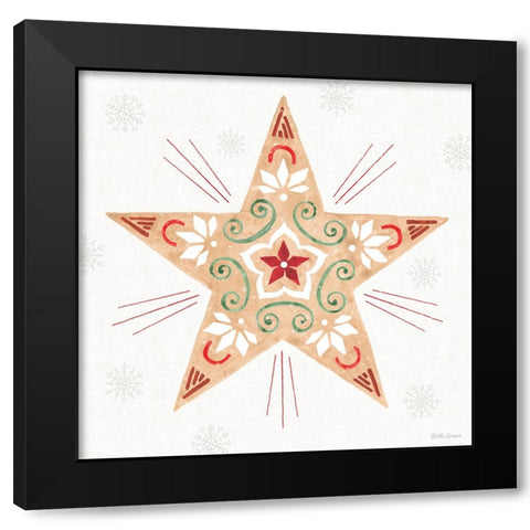 Christmas Charm X Black Modern Wood Framed Art Print with Double Matting by Grove, Beth