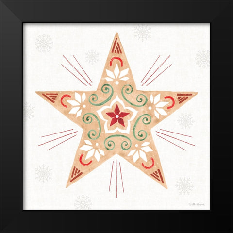 Christmas Charm X Black Modern Wood Framed Art Print by Grove, Beth