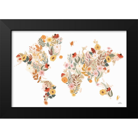 Autumn Meadow World Black Modern Wood Framed Art Print by Marshall, Laura