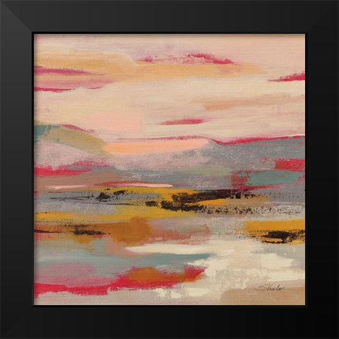 Magenta Hill I Black Modern Wood Framed Art Print by Vassileva, Silvia