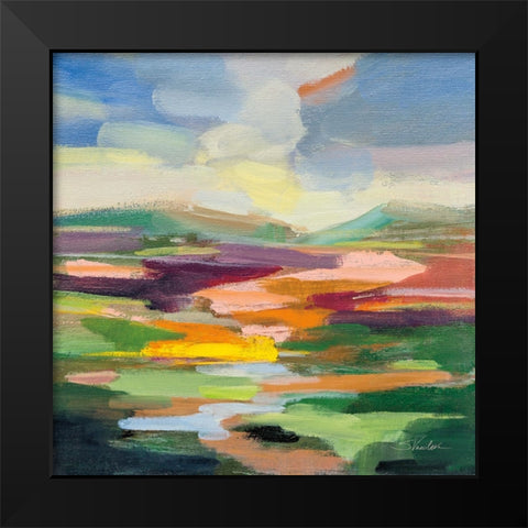 Spring Hues I Black Modern Wood Framed Art Print by Vassileva, Silvia