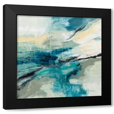 Stream Black Modern Wood Framed Art Print by Vassileva, Silvia