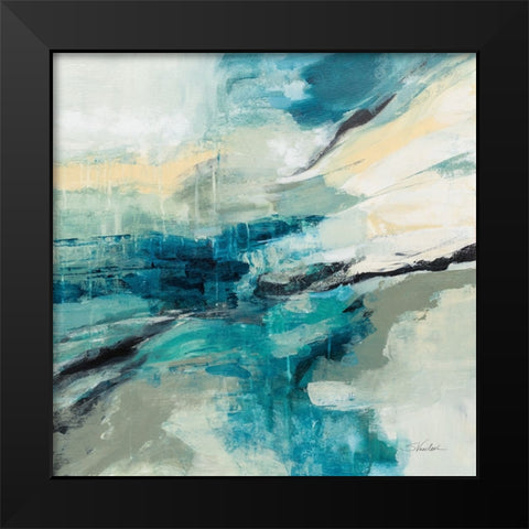 Stream Black Modern Wood Framed Art Print by Vassileva, Silvia