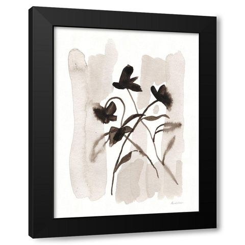 Flower Impression I Black Modern Wood Framed Art Print by Munger, Pamela
