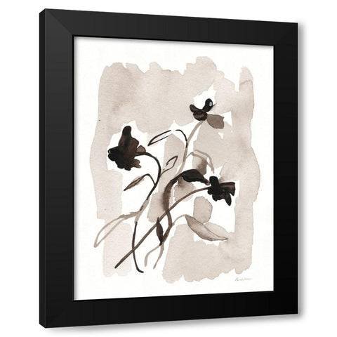 Flower Impression II Black Modern Wood Framed Art Print with Double Matting by Munger, Pamela