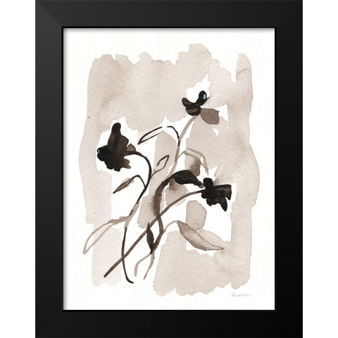 Flower Impression II Black Modern Wood Framed Art Print by Munger, Pamela
