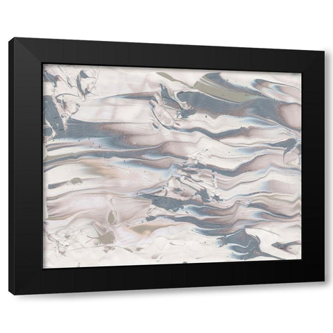 Marbling V Neutral Black Modern Wood Framed Art Print with Double Matting by Rhue, Piper