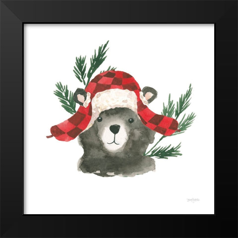 Critter Greetings V Black Modern Wood Framed Art Print by Jackson, Jenaya