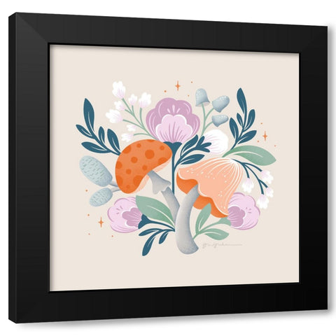 Fantastic Fungi II Black Modern Wood Framed Art Print by Graham, Gia