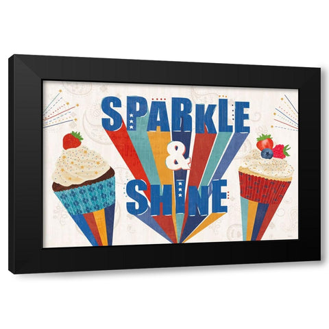 Sparkle and Shine I Black Modern Wood Framed Art Print by Charron, Veronique