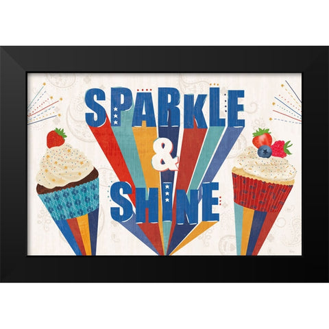 Sparkle and Shine I Black Modern Wood Framed Art Print by Charron, Veronique