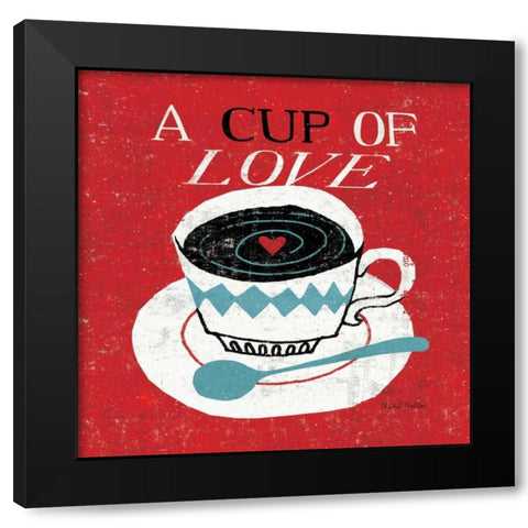 Vintage Desktop - Coffee Black Modern Wood Framed Art Print by Mullan, Michael