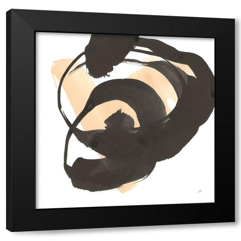 Black and Cream II Black Modern Wood Framed Art Print by Paschke, Chris
