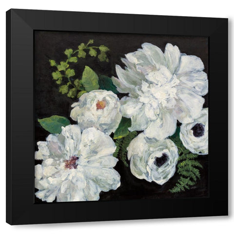 Midnight Bouquet II Black Modern Wood Framed Art Print by Purinton, Julia