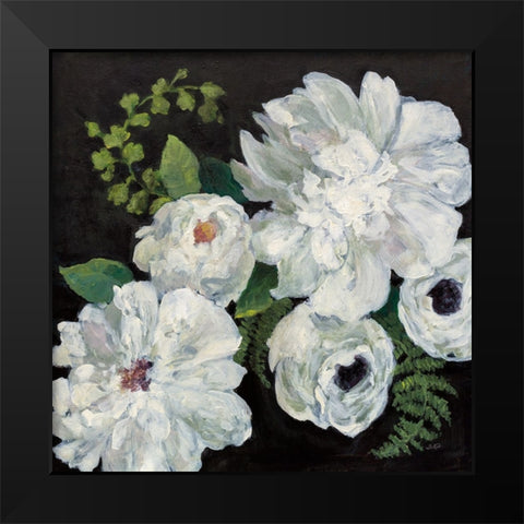 Midnight Bouquet II Black Modern Wood Framed Art Print by Purinton, Julia
