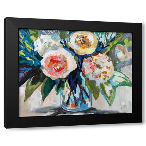 Flourish Black Modern Wood Framed Art Print with Double Matting by Vertentes, Jeanette