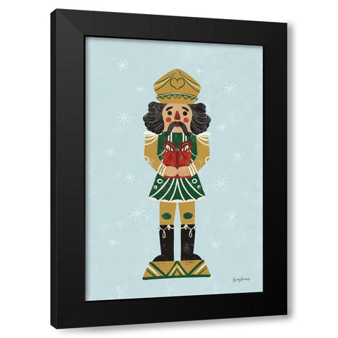 Holiday Cheer Nutcrackers II Black Modern Wood Framed Art Print with Double Matting by Thorns, Becky