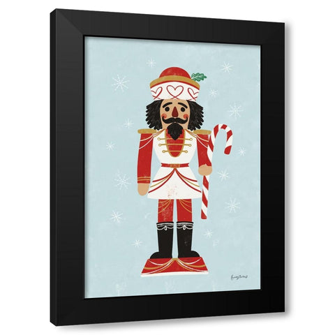 Holiday Cheer Nutcrackers III Black Modern Wood Framed Art Print with Double Matting by Thorns, Becky