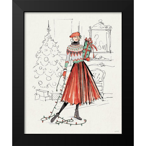 Holiday Fashionistas II Black Modern Wood Framed Art Print by Tavoletti, Anne