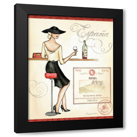 Wine Event I Black Modern Wood Framed Art Print with Double Matting by Laliberte, Andrea