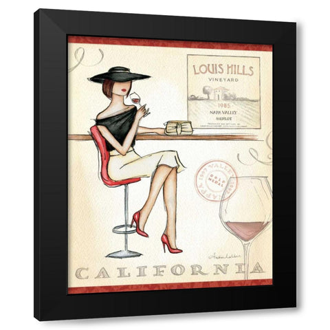 Wine Event II Black Modern Wood Framed Art Print with Double Matting by Laliberte, Andrea
