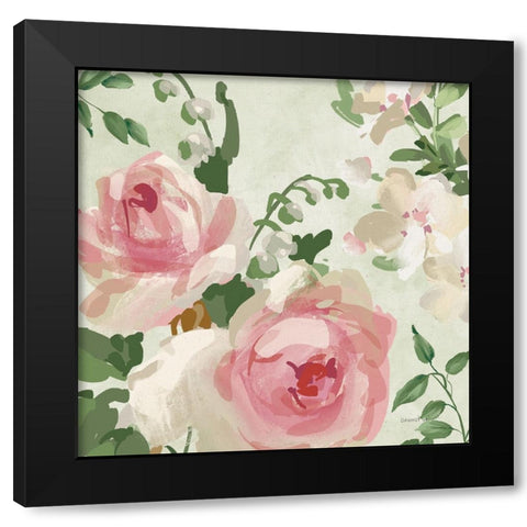 Impressionist Garden V Black Modern Wood Framed Art Print by Nai, Danhui