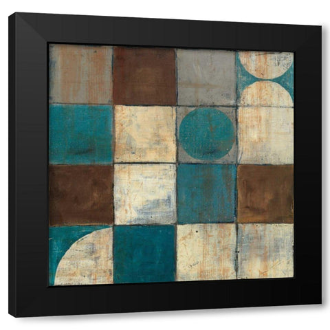 Tango Detail II - Blue Brown Black Modern Wood Framed Art Print with Double Matting by Schick, Mike
