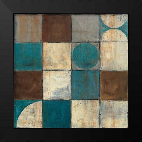 Tango Detail II - Blue Brown Black Modern Wood Framed Art Print by Schick, Mike