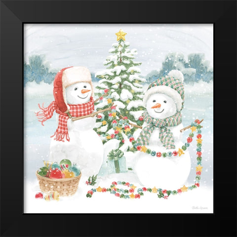 Snow Day II Black Modern Wood Framed Art Print by Grove, Beth