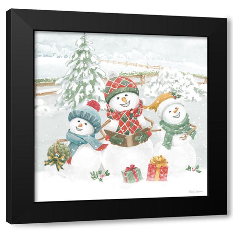 Snow Day III Black Modern Wood Framed Art Print by Grove, Beth