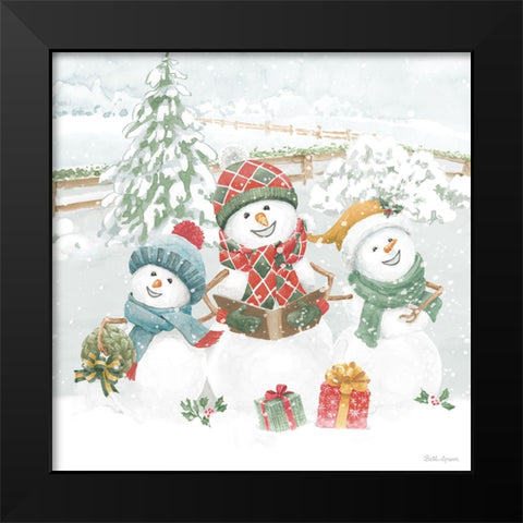 Snow Day III Black Modern Wood Framed Art Print by Grove, Beth