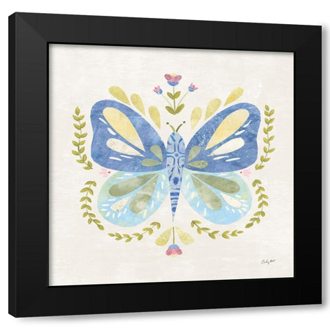 Folk Cottage I Black Modern Wood Framed Art Print by Prahl, Courtney