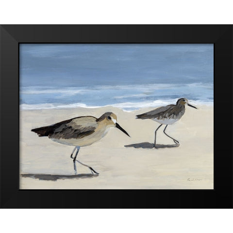 Pipers Black Modern Wood Framed Art Print by Munger, Pamela