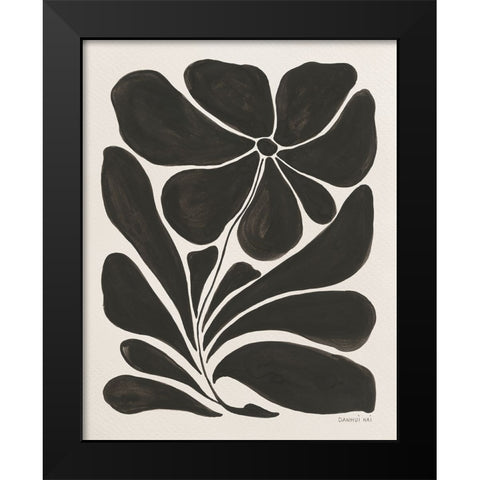 Blooming Joy I Black Modern Wood Framed Art Print by Nai, Danhui