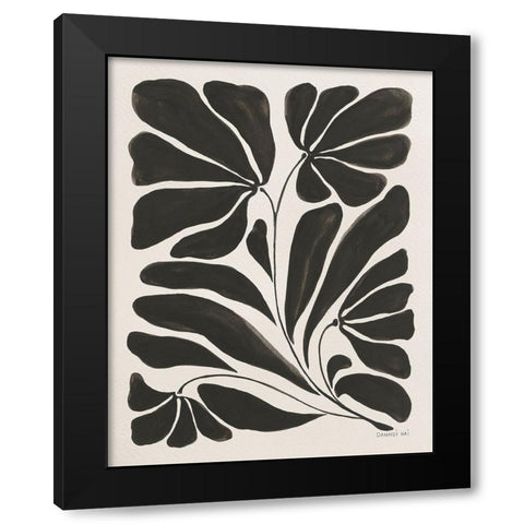 Blooming Joy II Black Modern Wood Framed Art Print with Double Matting by Nai, Danhui