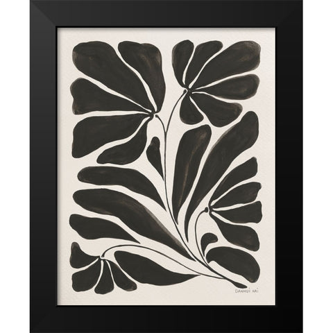 Blooming Joy II Black Modern Wood Framed Art Print by Nai, Danhui