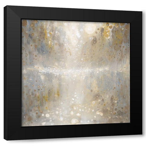 Gravity Black Modern Wood Framed Art Print by Nai, Danhui