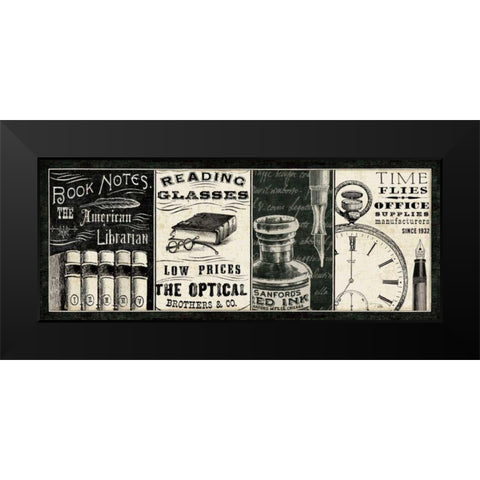 Librarian I Black Modern Wood Framed Art Print by Pela Studio