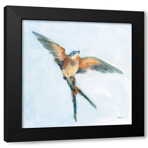 Barn Swallow Flight I Black Modern Wood Framed Art Print by Schlabach, Sue