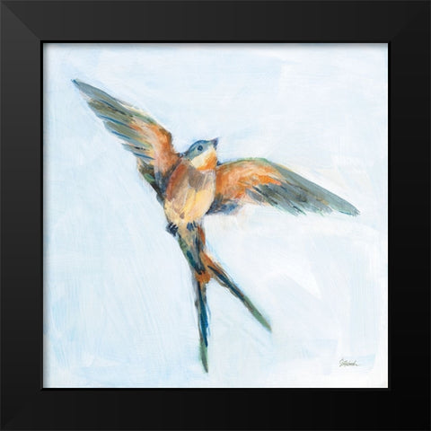 Barn Swallow Flight I Black Modern Wood Framed Art Print by Schlabach, Sue