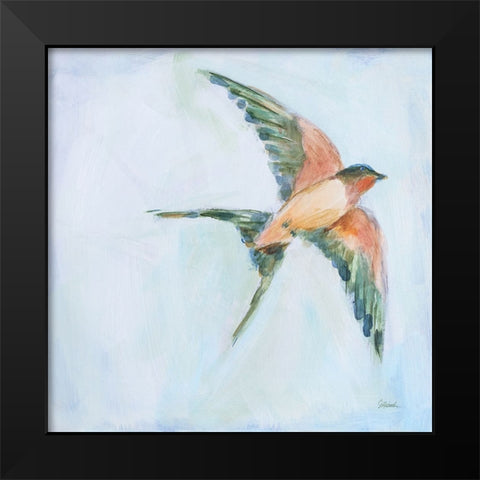 Barn Swallow Flight II Black Modern Wood Framed Art Print by Schlabach, Sue