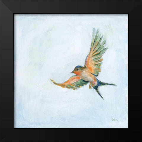 Barn Swallow Flight III Black Modern Wood Framed Art Print by Schlabach, Sue